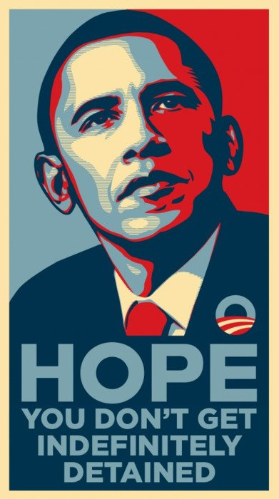Obama hope you don't get detained poster